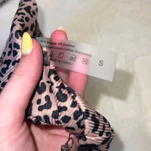 Leopard Print Bikini Set Black thumbnail 4