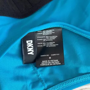 DKNY Scoop Neck Logo Bikini Swim Top Blue Size Medium thumbnail 6