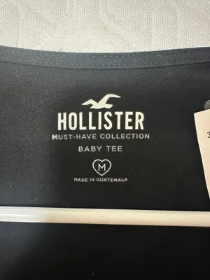 Hollister Black Long Sleeve Baby Tee thumbnail 3