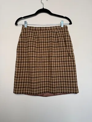 Women Dark Academia Wool Short Wrap Skirt thumbnail 5