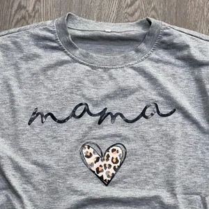 Women’s Gray Large Mama Heart Sweatshirt thumbnail 2