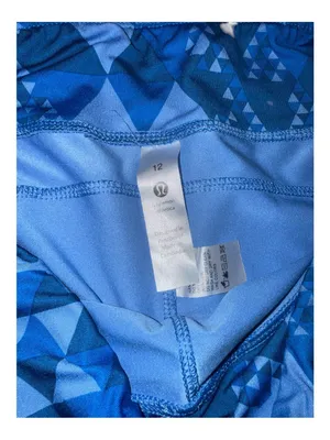 Blue Geometric LuluLemon Leggings thumbnail 3