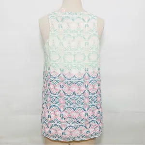CAbi Mosaic Print Ombré Tiered Fully Lined Tank #250 Blouse Top Shirt Sz medium thumbnail 4