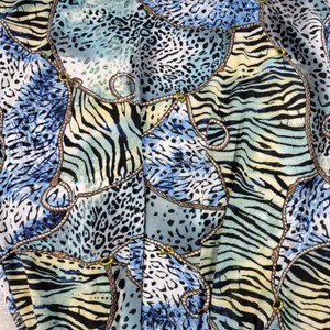 Ocean Blue Racerback Coverup Dress L Animal Print Tiger Stripe Braided Neck Boho thumbnail 10