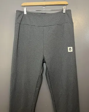 Fleece Lined Leggings Womens 2XL Gray High Rise Stretch Ankle Pants Owl Cozy thumbnail 1