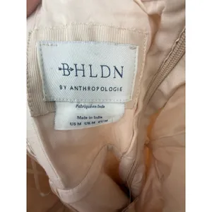 BHLDN Anthropologie Strapless Embellished Floral Fit & Flare Midi Dress Blush M thumbnail 6