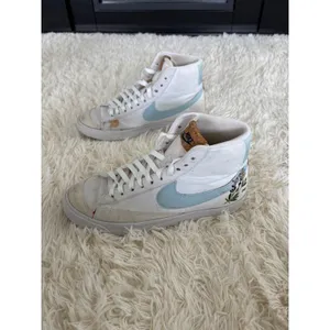Nike Blazer Mid 77 SE Indigo White‎ Blue Botanical Cork High Top Sneakers 6.5 thumbnail 4