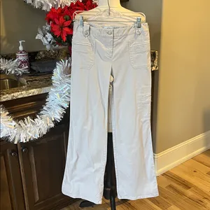 Ann Taylor Loft Wide Leg Flare Khakis Womens 4 thumbnail 3