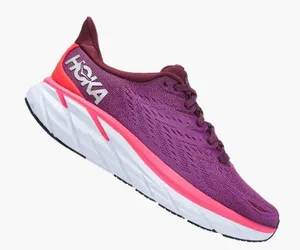 Purple Hoka Clifton 8 Running Shoes thumbnail 1
