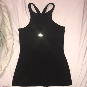 Beyond Yoga Black Tank Top with Red and Yellow Logo thumbnail 2
