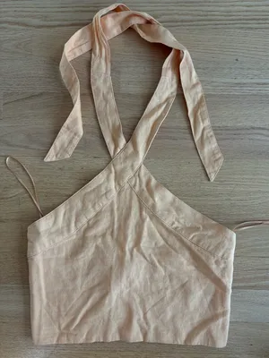 Abercrombie & Fitch Peach Smocked Halter Top thumbnail 1