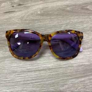 Just Cavalli Tortoiseshell Purple Cat Eye Sunglasses thumbnail 6