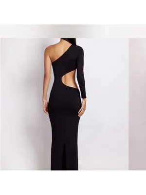 Meshki Joyce Black One Shoulder Sexy Bodycon size small thumbnail 3
