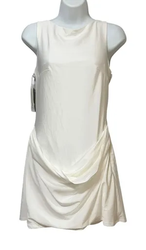 Fashion White Sleeveless Cowl Back Mini Dress with Pearl Strands H-25305 Size 6 thumbnail 1