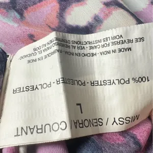 Nine West colorful neck floral top size large thumbnail 5