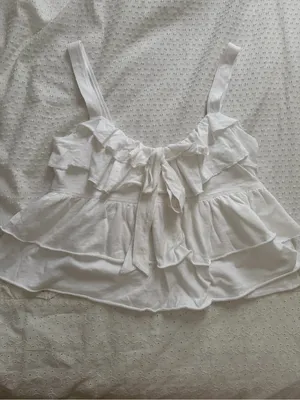 Aerie Ruffle Tank Top | White thumbnail 2