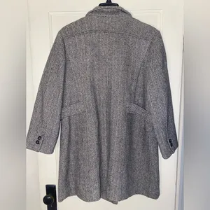 Vintage Union Made Abbmoore Wool Blend Grey Herringbone Coat/Jacket Made in USA thumbnail 7