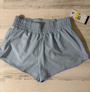 Nike Women's Powder Blue Athletic Shorts with Elastic Waistband Size Small thumbnail 1