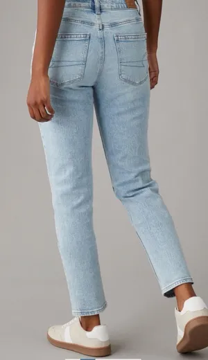 American Eagle Outfitters Light Blue Straight Leg Jeans thumbnail 1