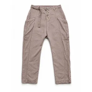 Free People High Rise Cargo Utility Pants Mauve Brown Lyocell Linen Size 2 thumbnail 2