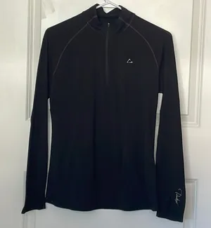 Paradox Merino Blend Base Layer Quarter Zip Large Black thumbnail 1