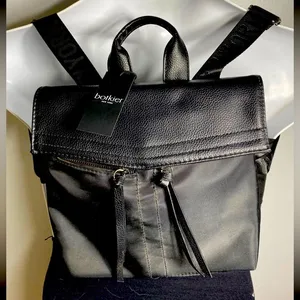 Botkier New York Black Mini Trigger Backpack Chic & Compact Style! thumbnail 1