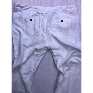 Tommy Hilfiger Linen Rayon Pants Womens 14 White Wide Leg Beach thumbnail 8