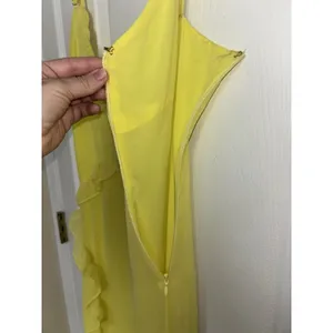 Beginning Boutique Yellow Bias Cut Ruffle Maxi Dress 6 Bridesmaid Prom thumbnail 8