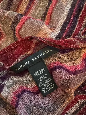 Banana Republic Wool Blend Metallic Scarf Belt Headband Accessory Boho Chic thumbnail 2