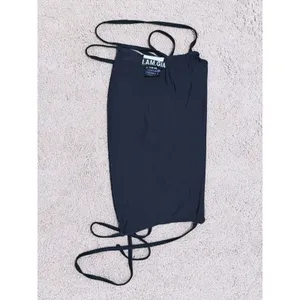 I AM GIA Y2K Rave Halter Crop Top Tie Back XXS Black Festival Club Edgy Bratz thumbnail 9