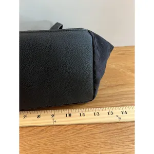 Tommy Hilfiger Satchel Womens Medium Black Monogram Top Handle Shoulder Purse thumbnail 7