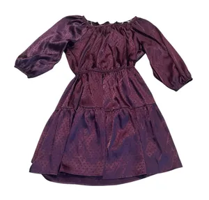 SPEECHLESS purple long sleeve dress with polkadots thumbnail 1