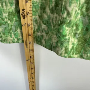 Pilcro T-Shirt Women XS Green Abstract Ikat Regenerative Cotton Short Sleeve Tee thumbnail 6