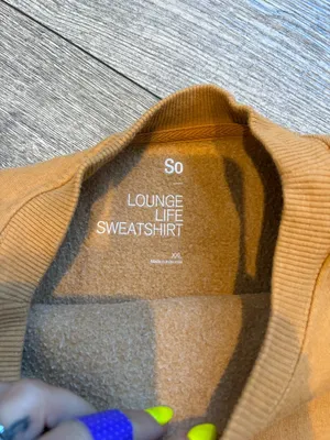 SO Lounge Life Sweatshirt XXL 2X Womens Brown Crew Neck Sweater Pullover thumbnail 5