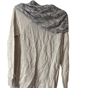 Maurices Cream‎ and Gray Cowl Neck Sweater Size Large thumbnail 3