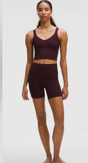 Lululemon NWT Align High Rise Shorts 6” Workmark Graphic Midnight Plum Size 4 thumbnail 1