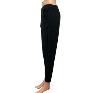 Monrow Women's Black High Waisted Pull On Pocket Tapered Jogger Pants Size S thumbnail 2