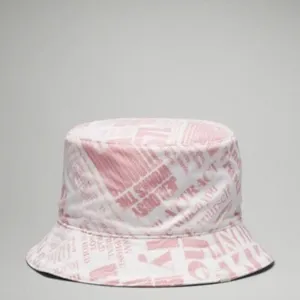 Lululemon NWT S/M Both Ways Reversible Bucket Hat in Manifesto Print &‎ Bone thumbnail 4