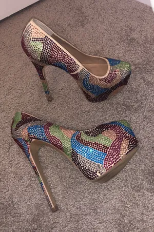 Steve Madden Dyvinal Rhinestone Heels 6.5 thumbnail 5