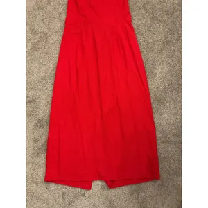 Wild Fable Red Linen Blend Corset Back Midi Dress Criss Cross Back Size, 10 thumbnail 4
