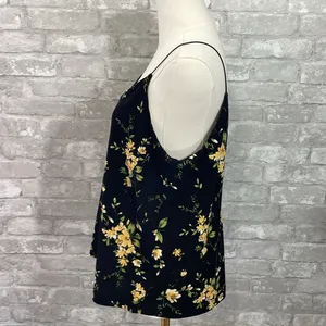 Maurices Black Camisole with Yellow Floral Design thumbnail 2