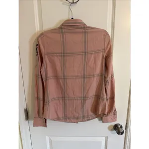 Harley-Davidson Women's Salute Convertible Sleeve Shirt Small Pink Plaid Flannel thumbnail 4