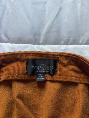 Topshop Rust Corduroy mini skirt thumbnail 3