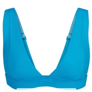 Skims (B10) Women's SKIMS Signature Swim Plunge Top 4X NWT Turquoise thumbnail 3