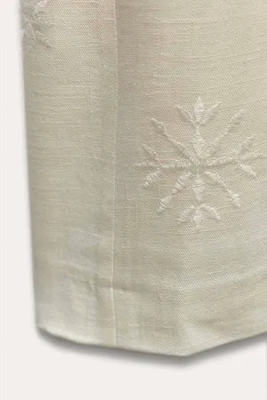 Zara NWT ZW COLLECTION ECRU linen blend EMBROIDERED MINI DRESS size M thumbnail 4