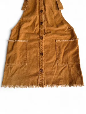 LE LIS Brown Corduroy Pinafore – Small thumbnail 2