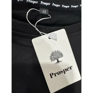 Prosper Crewneck Sweatshirt Medium Black Embroidered Tree Logo‎ Sleeve Graphic thumbnail 3