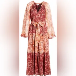 BTFL-LIFE Kira Angel Tiered Chiffon Med Dress Whimsical Fairycore Boho-Chic Fall thumbnail 2