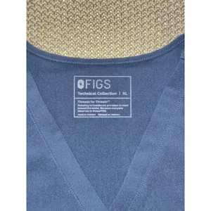 FIGS Women's Technical Collection Scrub Top Teal Short Sleeve Button Up Sz XL‎ thumbnail 4