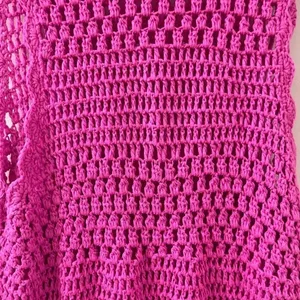 Show Me Your Mumu Crochet maxi dress coverup Barbie hot pink thumbnail 5